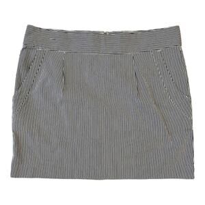 Tommy Hilfiger Navy Blue Striped Skirt Women’s 8 Preppy Coastal Nautical Summer